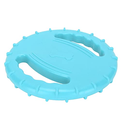 Shanrya Hundefrisbee Leichter Trainingsfrisbee aus Naturkautschuk Zum Reinigen von Quietschenden Zähnen Zum Stressabbau Im Freien, Weich für Hunde (Himmelblau) von Shanrya