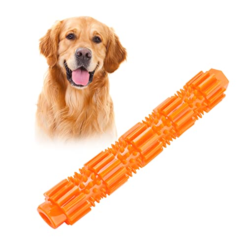 Shanrya Hundekauspielzeug, Hundezähne-Reinigungsspielzeug aus Kunststoff, leicht zu reinigen für Hunde(L, Orange) von Shanrya
