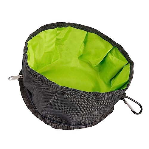 Shanrya Hundenäpfe, Großer Durchmesser, Leichter, Zusammenklappbarer Hunde-Reisenapf, Wasserdicht, mit Haken Zum Wandern für Katzen (Grau) von Shanrya
