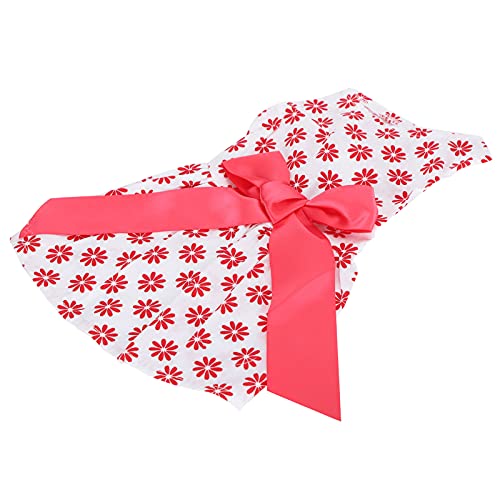 Shanrya Hunderock, Hundekleid aus Polyester, praktisch für Mädchen, Hunde für Hunde(XDZ302 weiß, L) von Shanrya