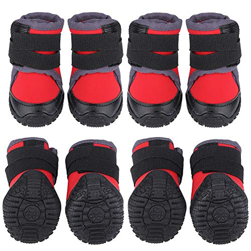 Shanrya Hundeschuhe, Haustierschuhe Welpenschuhe für das Lauftraining(rot, 90) von Shanrya