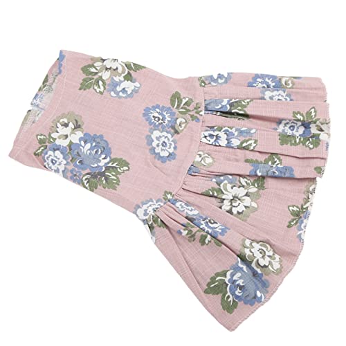 Shanrya Hundesommerkleid, atmungsaktiver Haustierrock hautfreundlich Bequeme Baumwolle und Leinen für Katzen für kleine Haustiere für Hunde(Nationalfarbe Tianxiang Pink, L) von Shanrya