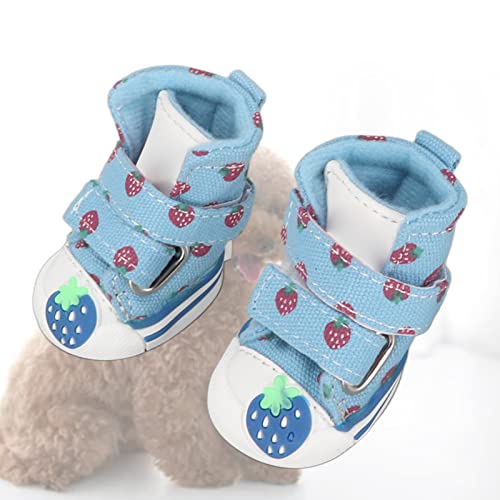 Shanrya Hundestiefel Stilvoller, Rutschfester, Atmungsaktiver Spitzenverschluss, Täglicher Gebrauch für Kleine Hunde für Bichon (4#) von Shanrya