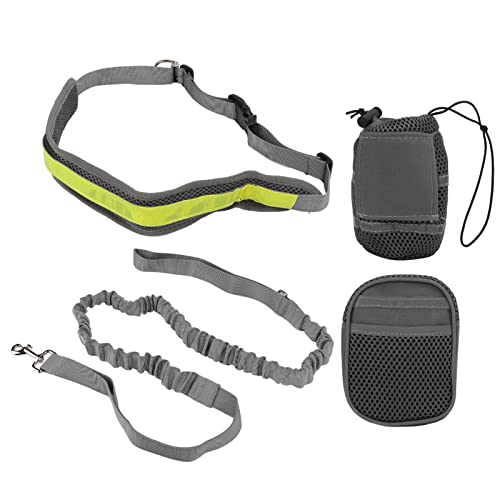 Shanrya Hundetraining Hüfttasche Leine, Hands Free Hundeleine Hüfttasche Elastisch Reflektierend Einziehbar Bequem Einstellbar Zum Gehen Zum Laufen Zum Wandern(Asche) von Shanrya