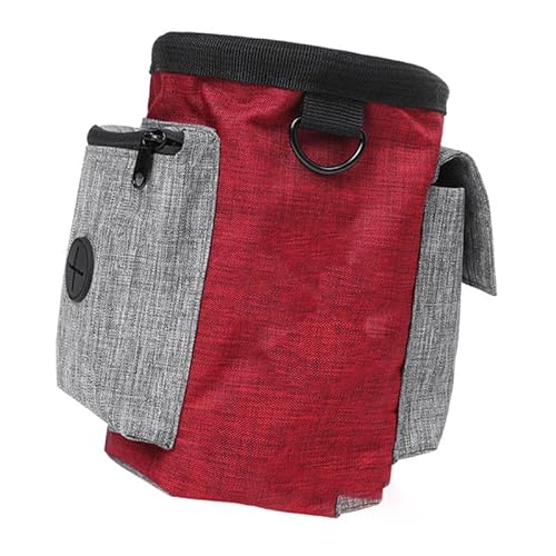 Shanrya Hundetrainings-Hüfttasche, Langlebig, Leicht, Große Kapazität, Hunde-Hüfttasche für Haustiere (Rot) von Shanrya