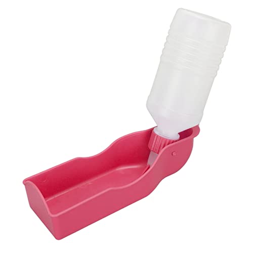 Shanrya Hundewasserflasche Leichtes PP 300ml Hundewasserspenderflasche Einfach zu Verwenden für Katzenspaziergänge (Rosa) von Shanrya