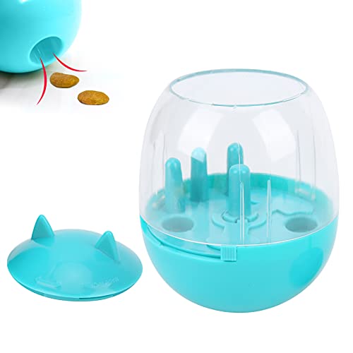 Shanrya Interaktives Spielzeug zum Ausgeben von Futter, Design der Nahrungsstruktur Tierfutter zum Ausgeben von Spielzeug für Hauskatzen Hunde(Becher-Pfauenblau) von Shanrya