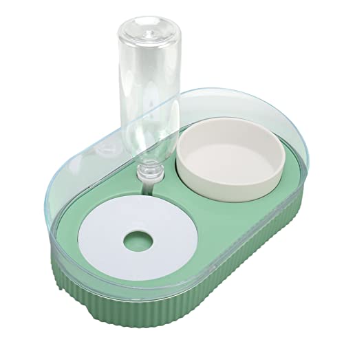 Shanrya Katzen-Bewässerungs-Flaschen-Set, einfache Reinigung, transparenter Schutz, Haustier-Wasser-Futternapf, verhindert Verrutschen für Zuhause (grün) von Shanrya