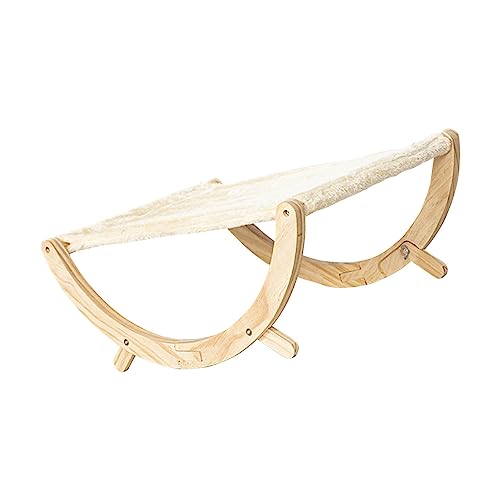 Shanrya Katzenbett, Weiches Katzenbett aus Holz, Faltbar, Langlebig, Feuchtigkeitsbeständig, Katzenbett, Schlafzimmer, Hof (Plüsch) von Shanrya