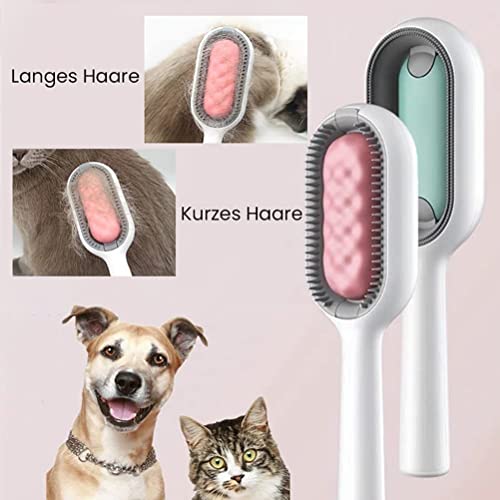 Shanrya Katzenpflegekamm, Lose Haare Entfernen, Knoten Entwirren, Praktische Massage-Tierhaarbürste, Tragbar, 5,3 X 2,6 X 19 cm, ABS für Zuhause (Kurzes Haar – grün) von Shanrya