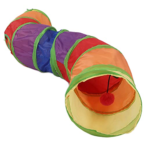Shanrya Katzentunnel-Rohr aus super rissbeständigem Polyester Faltbarer Faltbarer Katzentunnel für Zuhause für Tierhandlungen für den Alltag auf Partys von Shanrya