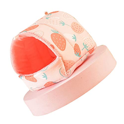 Shanrya Kleines Haustier-Hängemattenbett, Hamsternest, Warmer, Süßer Baumwollstoff für Papageien für Goldene Bären (Rosa) von Shanrya