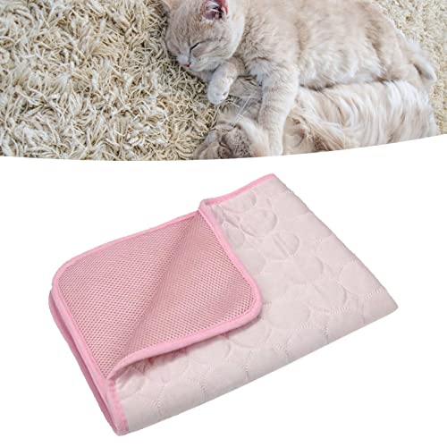 Shanrya Kühlmatte für Hunde, Einfach, Sicher, Atmungsaktiv, Bequem, für den Außenbereich, Eisunterlage für Hunde, Polyester für den Sommer (Rosa) von Shanrya
