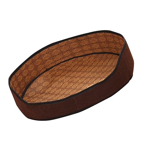 Shanrya Kühlmatte für Hunde, Rund, Waschbar, mit Rankenmuster Gewebt, für den Sommer, Abnehmbar, Vielseitig Einsetzbar, Langlebig für den Innenbereich (#2) von Shanrya