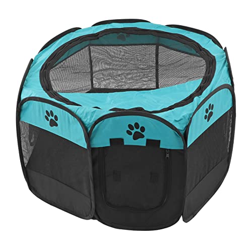 Shanrya Laufstall für Haustiere, Faltbarer Hunde-Übungsstall, Einfach zu Verwendendes, Atmungsaktives Mesh für den Außenbereich für Hunde von Shanrya