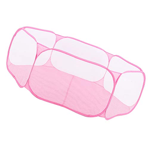 Shanrya Laufstall für kleine Haustiere, Klappzaun für Haustiere, transparent für den Außenbereich(Rosa) von Shanrya