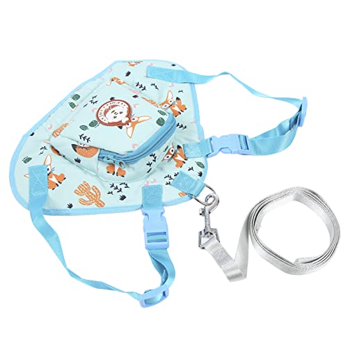 Shanrya Netter Haustier-Karikatur-, Haustier-Karikatur- praktisch für Outdoor für Reisen(Schultasche mit Cartoon-Print-Blue Fox, S) von Shanrya
