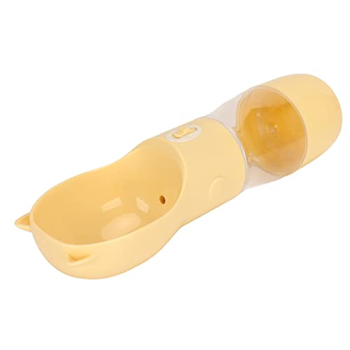 Shanrya Niedlicher Tragbarer Wasserspender für Hunde, Auslaufsicher, Sicher, Passende Wasserflasche für Hunde (Gelb) von Shanrya