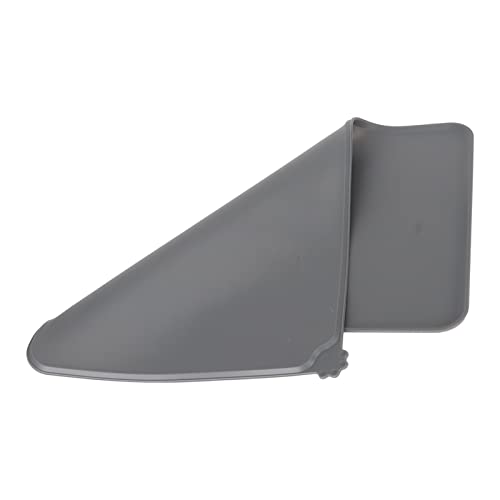 Shanrya Pet Feeding Pad, Pet Bowl Mat Verhindert Rutschen, Erhöhte Kanten, Leicht zu Reinigendes Katzensilikon (Grau) von Shanrya