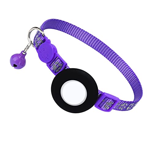 Shanrya Pet Tracking Collar Leichtes, Reflektierendes Kätzchenhalsband für Katzen (Lila) von Shanrya