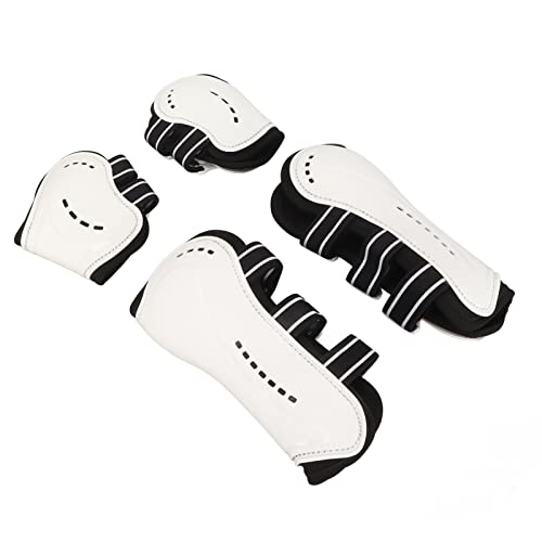 Shanrya Pferde-Hinterbeinstiefel, Leichtes Jacquard-Gummiband, rutschfeste Streichkappen für Pferde, Schlagfest für Pferdeausrüstung (L) von Shanrya