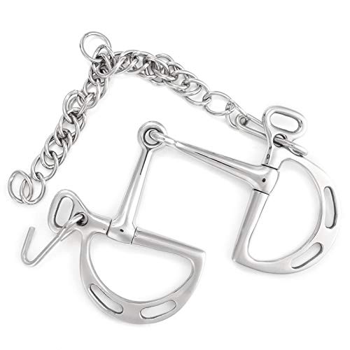 Shanrya Pferdemundrolle, Maul Pelham Bit Pferdemundkette, Maul Pferdemit Edelstahl für Viehzucht Reittierfarm(Horse Mouth Length 125 mm) von Shanrya