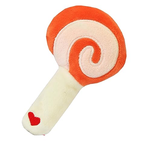 Shanrya Plüsch-Hundespielzeug, Interaktives Zähneknirschen, Lustig, Lindert Langeweile, Lutscher-Plüsch-Haustierspielzeug, Niedlich, Sicher, Bissfest (Orange) von Shanrya