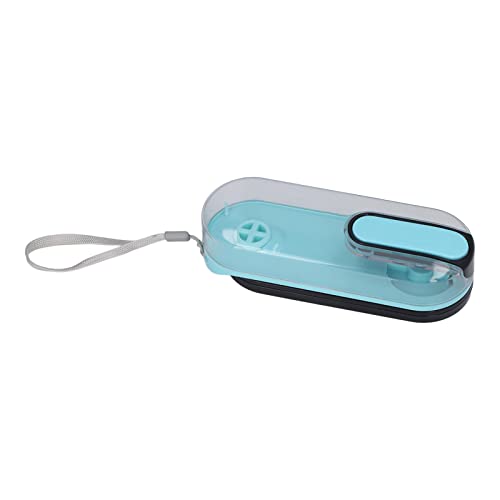 Shanrya Reise-Wasserspender für Hunde, Rillen-Design, Leicht zu Reinigende Hunde-Wasserflasche für den Außenbereich, Tragbar, Zusammenklappbar, Versiegeltes Design Zum Wandern (Blau) von Shanrya