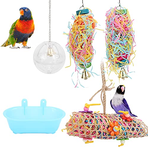 Shanrya Sittich Futtersuche Spielzeug, Sittich Futtersuche Spielzeug Ball sicher und gesund zu verwenden, zieht die Aufmerksamkeit der Haustiere für Haustiere Vögel auf sich von Naroote