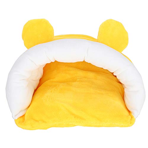 Shanrya Taidda- Schlafende Baumwolle Kleine Haustiere Hamster Schlafnest, Gelbes Hamster Schlafbett, Verdickung für Hamster Sugar Glider Yellow, S von Shanrya