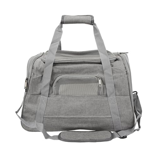 Shanrya Tragbare Haustiertasche, Atmungsaktive Haustiertrage, Multifunktionale, Weiche, Faltbare Handheld-Tasche für den Außenbereich (Grey) von Shanrya