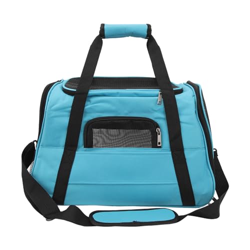 Shanrya Tragbare Haustiertasche, Atmungsaktive Haustiertrage, Multifunktionale, Weiche, Faltbare Handheld-Tasche für den Außenbereich (hellblau) von Shanrya