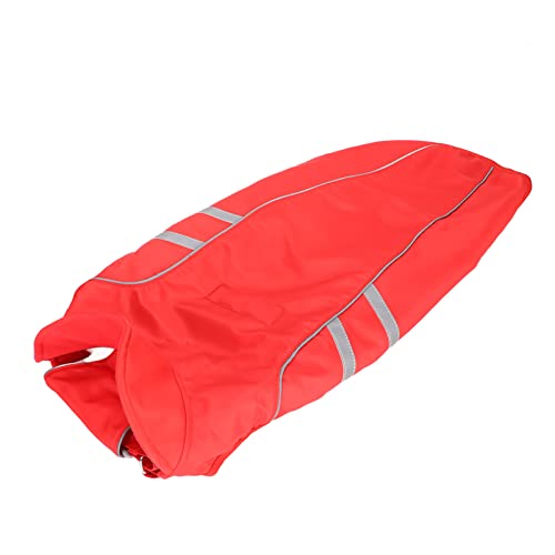 Shanrya Verstellbarer Sicherheits-Hunderegenmantel, Sichere und Bequeme Reflektierende Hundeweste, wasserdichte Kleidung für Hunde Zum Gehen (L) von Shanrya