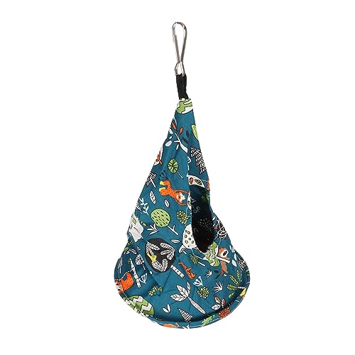 Shanrya Vogelversteckbett, Hängendes Papageienzelt, Leicht zu Reinigen, Blaue Baumwolle mit Haken für Lovebird für Sittiche (15 * 22CM) von Shanrya