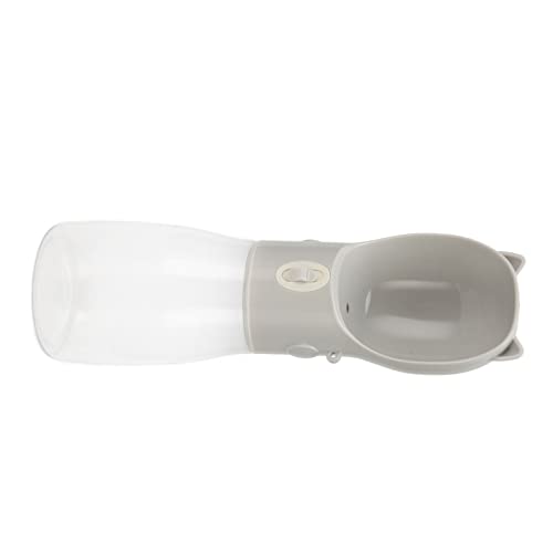 Shanrya Wasserflasche für Hunde, Auslaufsicher, BPA-frei, Tragbar, Leicht zu Reinigen, 550 Ml, Wasserspender für Hunde, für Hamster, Outdoor, Camping, Kaninchen (Grau) von Shanrya