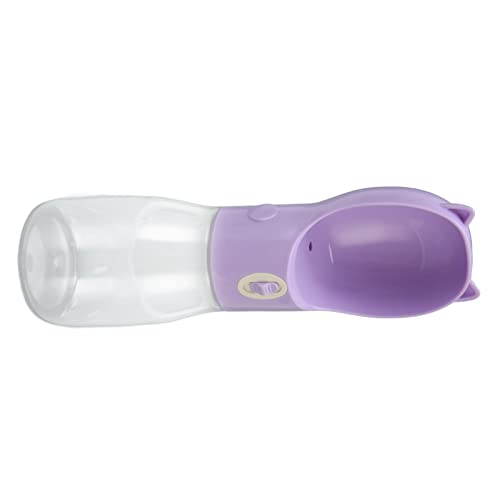 Shanrya Wasserflasche für Hunde, Auslaufsicher, BPA-frei, Tragbar, Leicht zu Reinigen, 550 Ml, Wasserspender für Hunde, für Hamster, Outdoor, Camping, Kaninchen (Lila) von Shanrya
