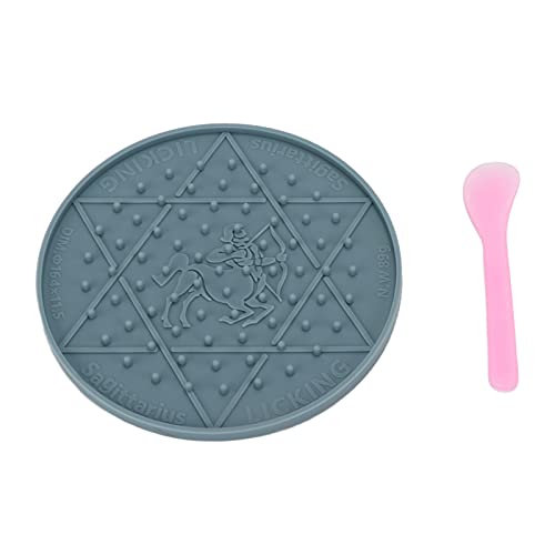 Snack-Leck-Matte, neuartiges Design Hunde-Silikon-Leckplatte weich für Haustiere(Schütze Grau) von Shanrya