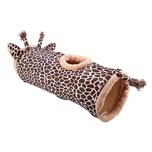 Spielen Folding Fabric Cat Tunnel, Training Pet Tunnel Toy, für Home Rabbit Pet Cat(giraffe) von Shanrya