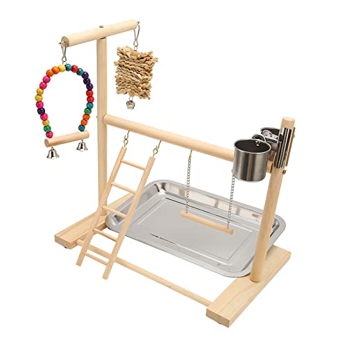 Spielständer aus Holz für Papageien, Genießen Sie den Lustigen Vogelspielplatz, Lindern Sie Langeweile, Einfache Reinigung für Vögel Spielständer aus Holz für Papageien, Genießen Sie den Lustigen Vogelspielplatz, Lindern Sie Langeweile, Einfache Reinigung für Vögel von Shanrya