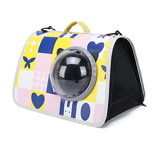 Transporttasche für Katzen, Reisetasche für Katzennest, Oxford-Stoff, atmungsaktiv, bissfest, leicht zum Gehen (Blumenart) von Shanrya