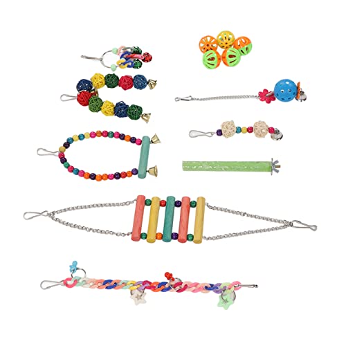 Vogel-Sittich-Spielzeug, Glockengeräusche, erhöhter Platz, zum Aufhängen, Vogel, Sittich, Spielzeug, bunt für Conures Vogel-Sittich-Spielzeug, Glockengeräusche, erhöhter Platz, zum Aufhängen, Vogel, Sittich, Spielzeug, bunt für Conures von Shanrya