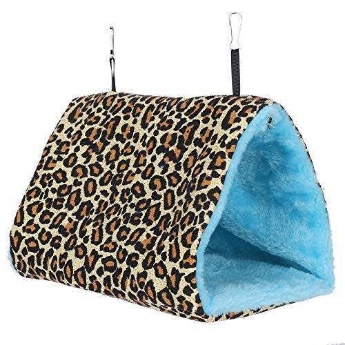 Vogel hängen, Vogel Hängemattenbett Vogel hängen Käfig Weiche warme Pothooks mit Pothooks für Vögel für den Winter für Hamster für Kleintiere(Leopard, large) von Shanrya