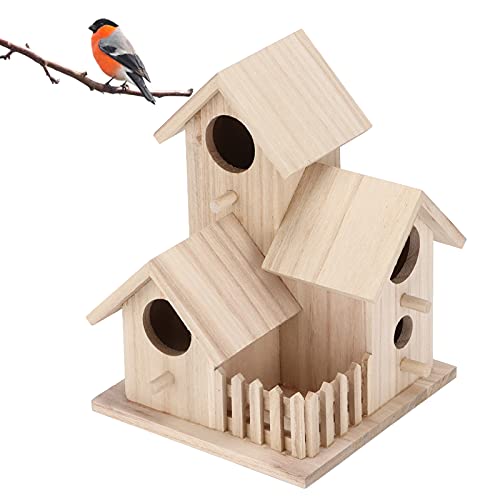 Vogelzucht-Dekorationsbox, Outdoor-Vogelhaus Sicher und ungiftig für Haus für Garten für Hof für den Außenbereich(DREI Räume) von Shanrya