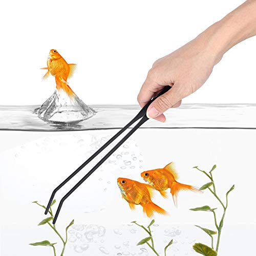 Wasserpflanzen feine Korrosion mit starker Korrosion, Aquariumpinzette, genaues Reinigungswerkzeug Fisch für Aquarium Aquarium(Bent clip) von Shanrya