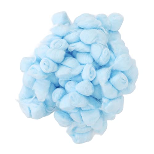 Wattebausch für Kleine Tiere, Leichter, Handgefertigter Hamster-Baumwollball, Flauschig Warm für den Winter, für Syrische Hamster und Chinchillas (Blue) von Shanrya
