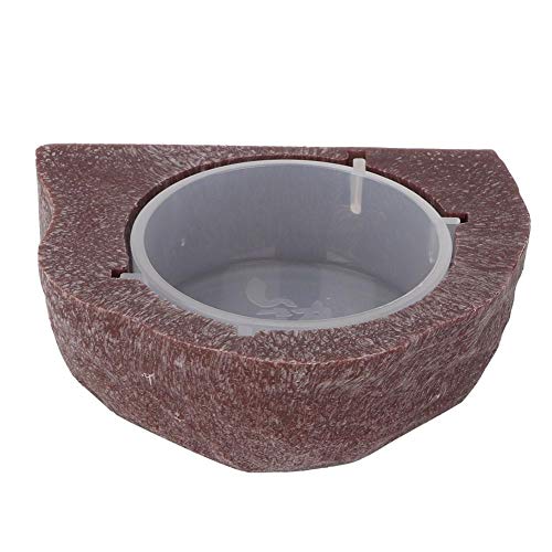 chengong Reptilien Kunststoff Pet Feeder Langlebiger Chamäleon Feeder, Eidechsenschale, Haustiere Chamäleon für Eidechsenschildkröten(Brown) von Shanrya