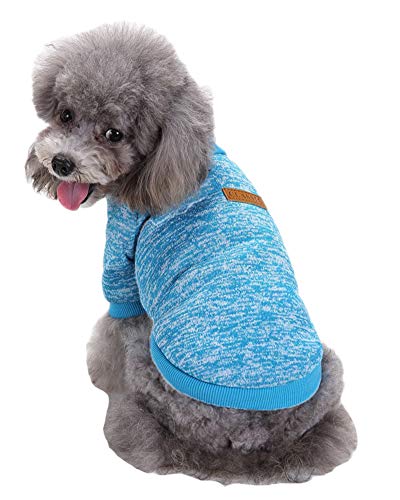 Shaoyao Haustier Katze Hund Pullover, Warme Haustierkleidung Cat Kleidung, Fleece Mantel Für Welpen Small Medium Large Dog Y Ue Blau Xs von Shaoyao