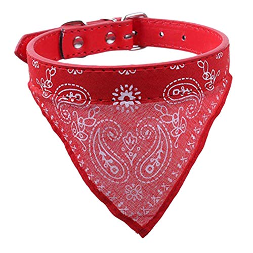 Shaoyao Hundehalsband Dreieck Gesicht Handtuch Haustier Halsband Aus Strapazierfähigem Nylon Für Kleine Hunde Welpen Walking/Wandern Rot L von Shaoyao