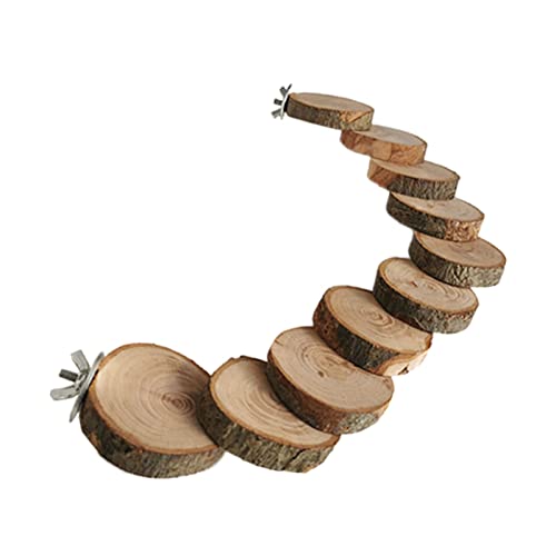 Hamsterleiter Holzblöcke Kauspielzeug für Meerschweinchen Igel Maus Zuckergleiter Eichhörnchen Chipmunk Klettern 10 Treppen von ShapeW