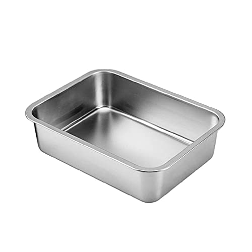 Katzentoilette aus Edelstahl für Katzen, Kätzchen, Kaninchen, Frettchen, leicht zu reinigen, rostfrei, für den Innenbereich, Katzentoilette MISUVRSE Katzentoilette aus Edelstahl für Katzen, Kätzchen, Kaninchen, Frettchen, leicht zu reinigen, rostfrei, für den Innenbereich, Katzentoilette MISUVRSE von ShapeW